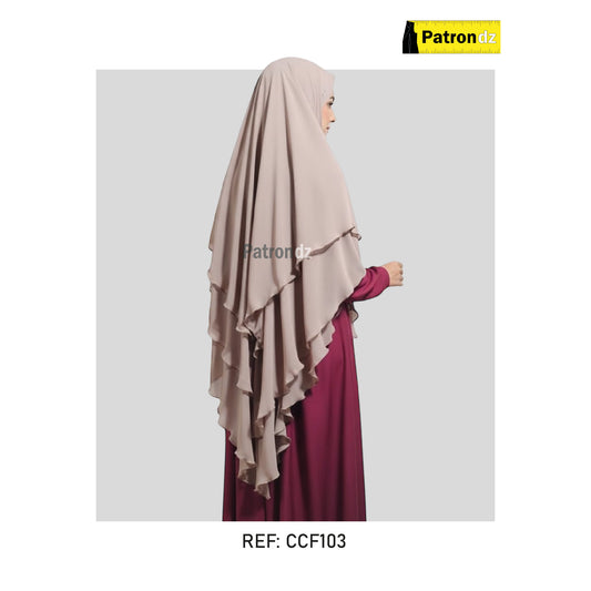 Patron d’Isdal trois couches – longueur moyenne – devant en V - CCF103