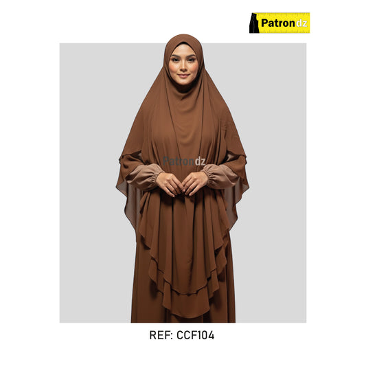 Patron d’Isdal deux couches – longueur maxi – arrondi à l’avant - CCF104