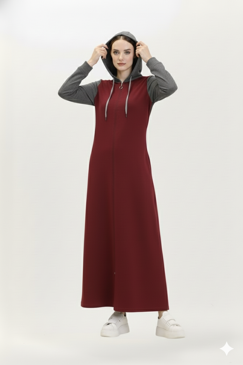 Robe à Capuche Style Décontracté - Patron - RF110