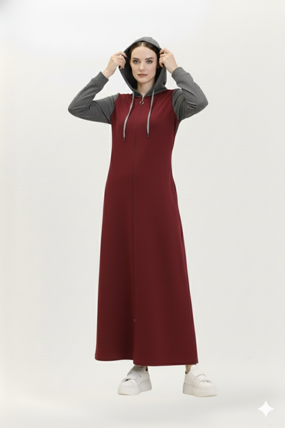 Robe à Capuche Style Décontracté - Patron - RF110