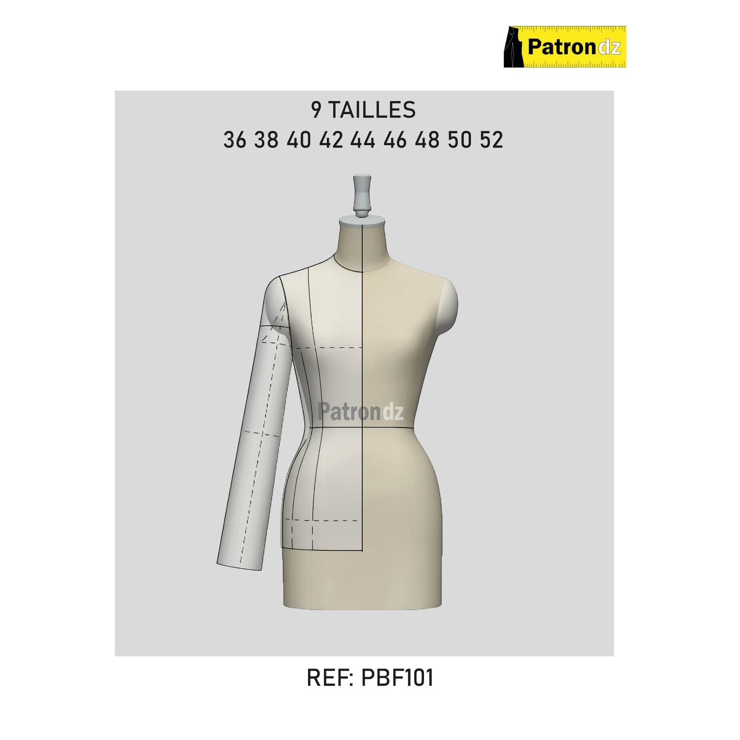 Fond De Base - Corsage Femme  Le Lot (tailles 36-52) - PB101