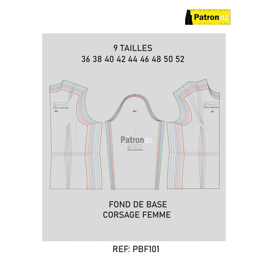 Fond De Base - Corsage Femme  Le Lot (tailles 36-52) - PB101