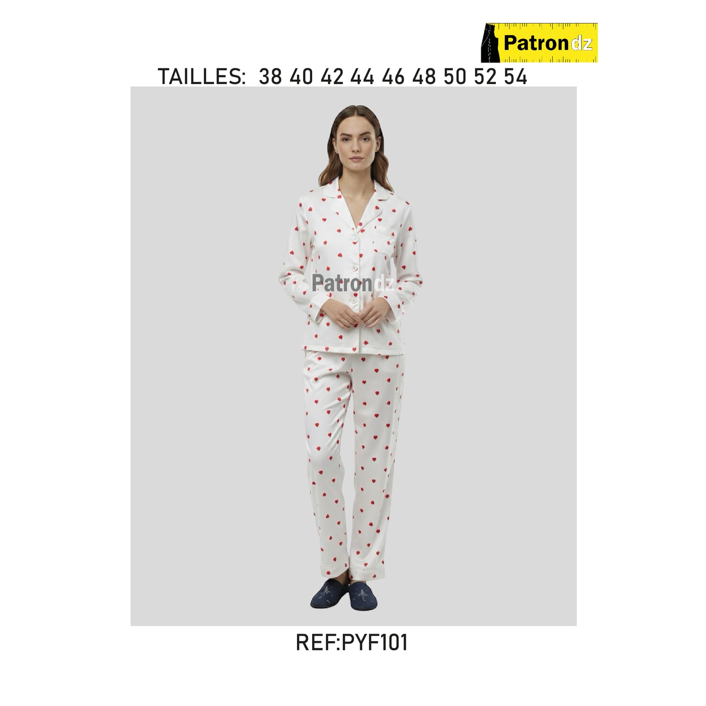 Pyjama Manche Longue Femme - Patron - PYF101