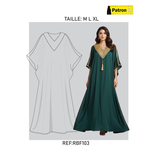 Patron Robe Chauve Souris - Femme - RBF103