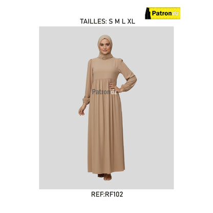 Patron Robe Hijab Fadfad - Tailles: S M L XL - RF102