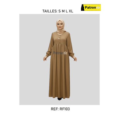 Patron Robe Hijab Fadfad - Tailles: S M L XL - RF103