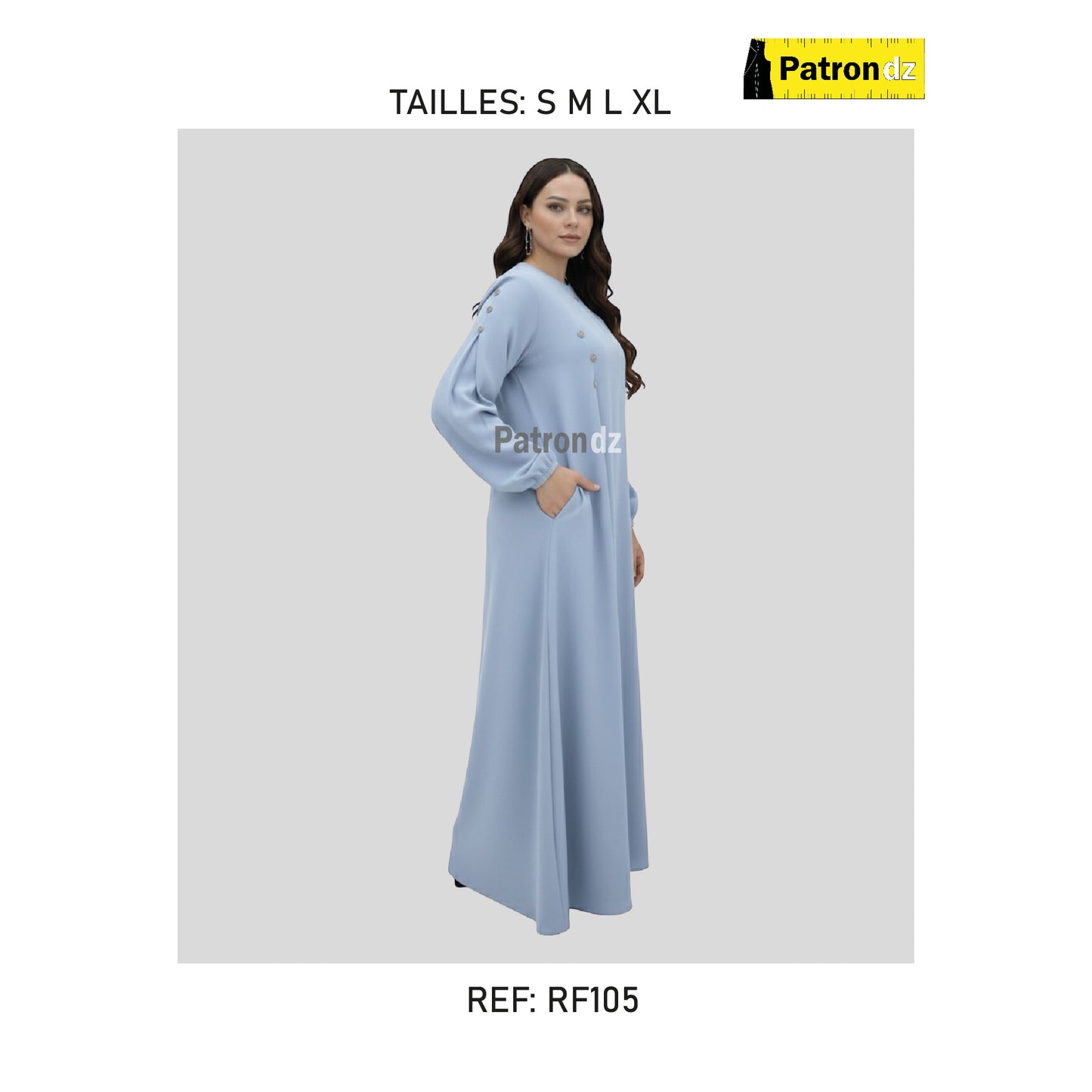 Patron Robe Hijab Fadfad - Patron - RF105