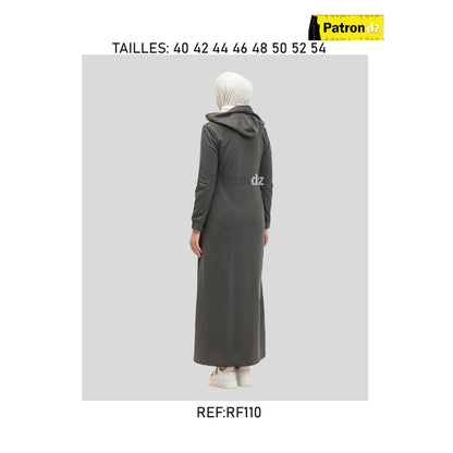 Robe à Capuche Style Décontracté - Patron - RF110