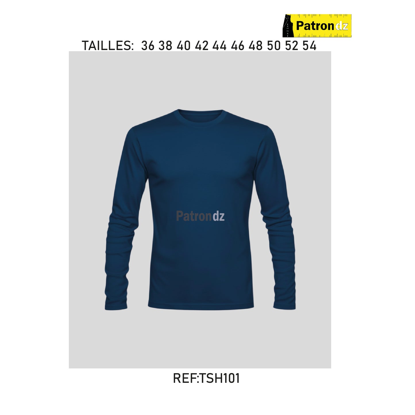 T-shirt à Manche Longue - Patron - TSH101