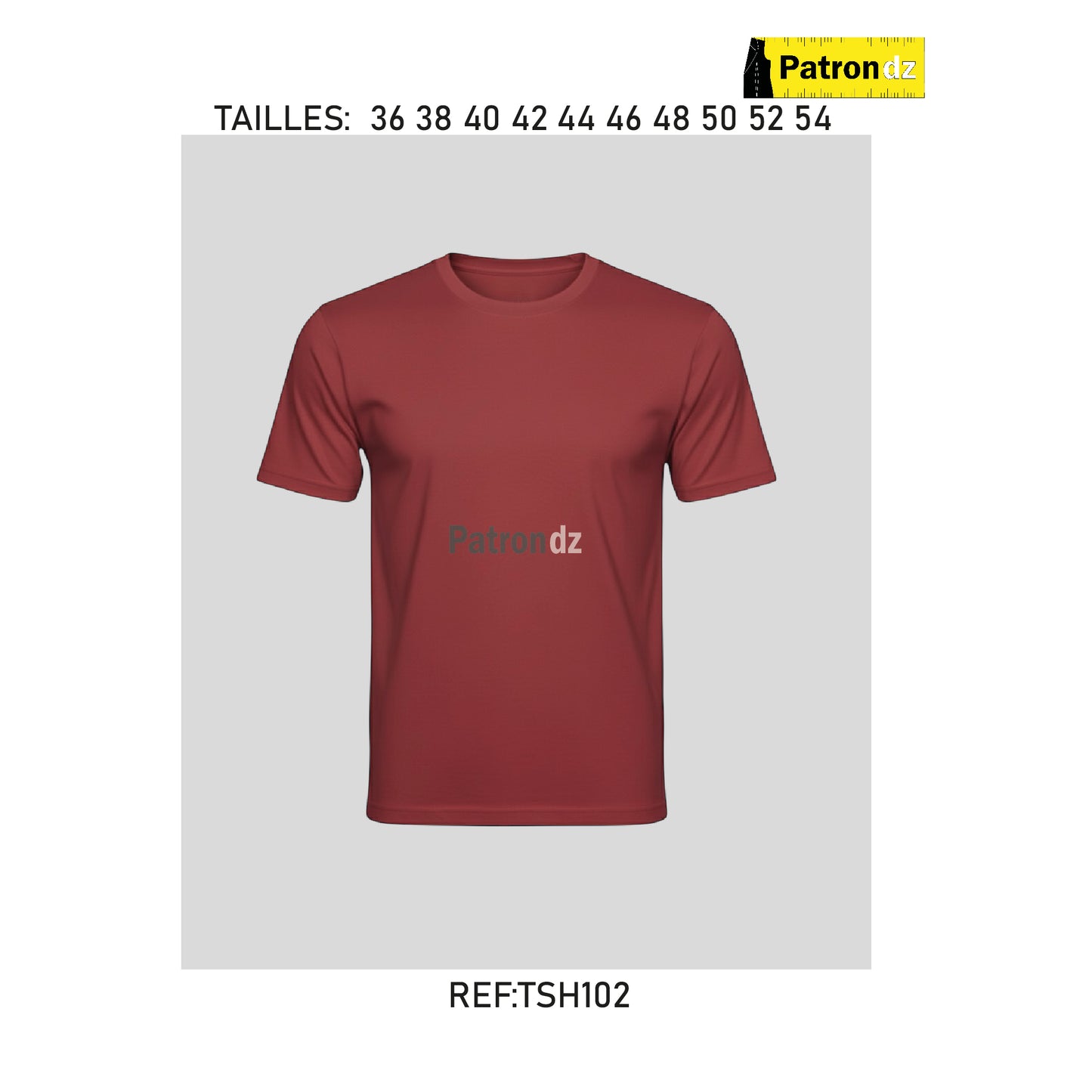 T-shirt à Manche Courtes - Patron - TSH102