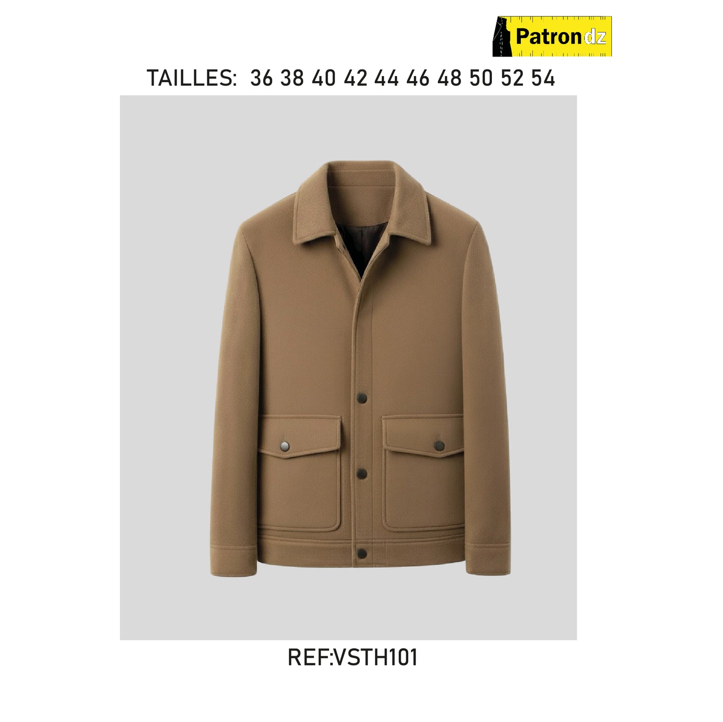 Veste Manteau Homme - Patron - VSTH101