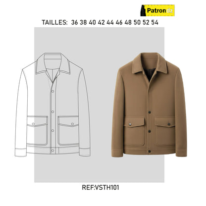 Veste Manteau Homme - Patron - VSTH101