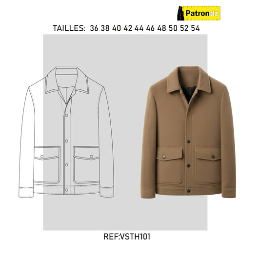 Veste Manteau Homme - Patron - VSTH101