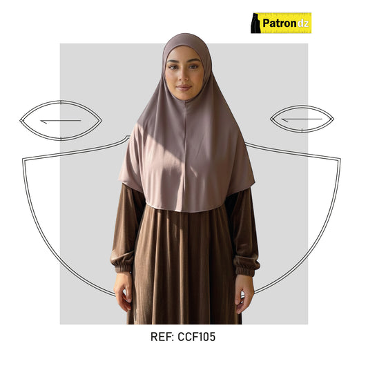 Patron Khimar Court  – arrondi  - CCF105