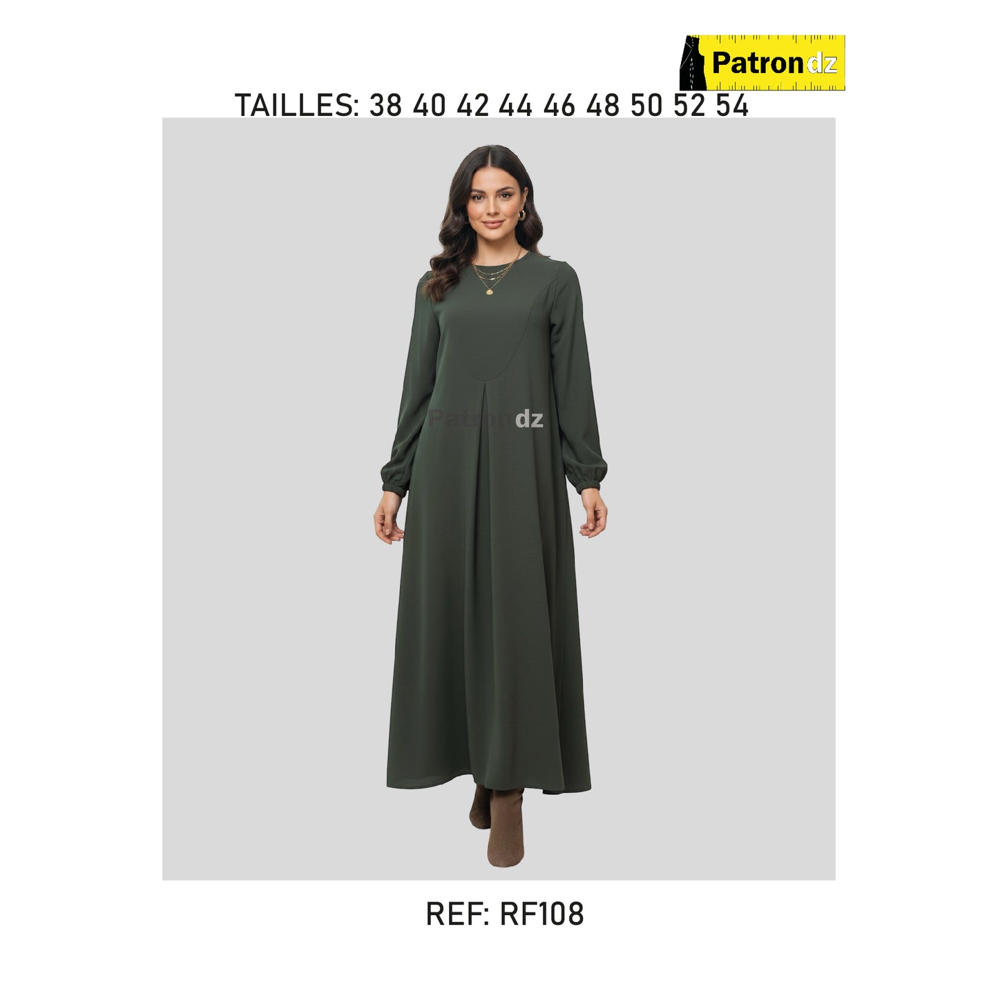 Patron Robe Hijab classique - Patron - RF108