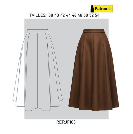 Jupe A Panneau Longue - Femme - Patron JF103