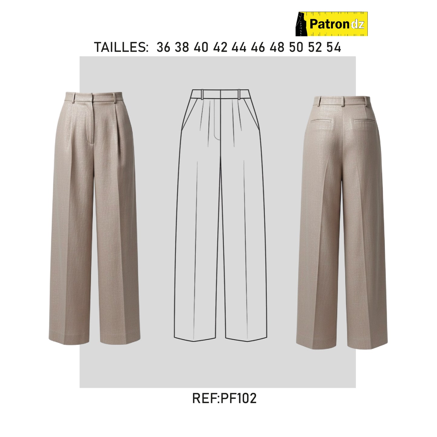 Pantalon Classique Femme - Patron PF102
