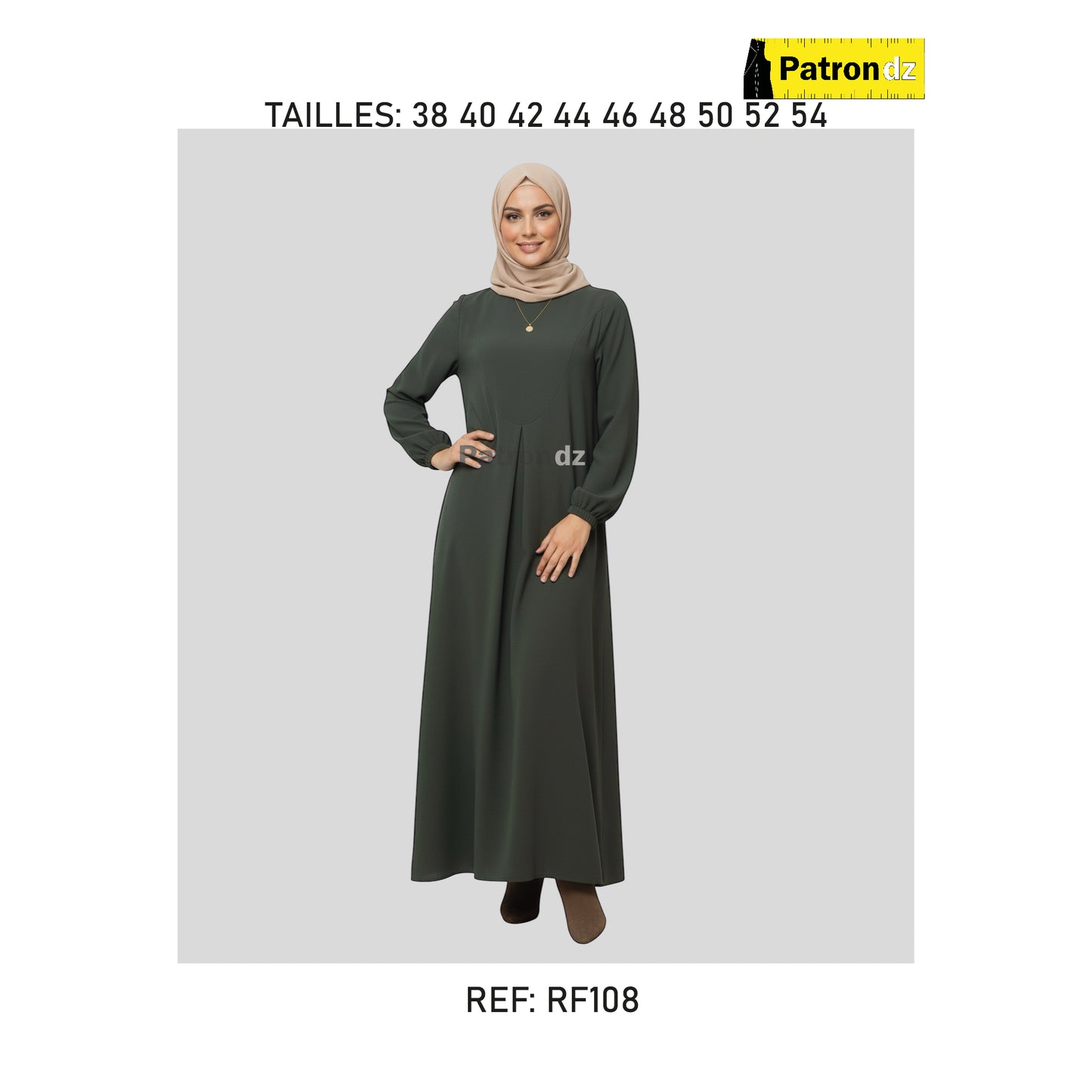 Patron Robe Hijab classique - Patron - RF108