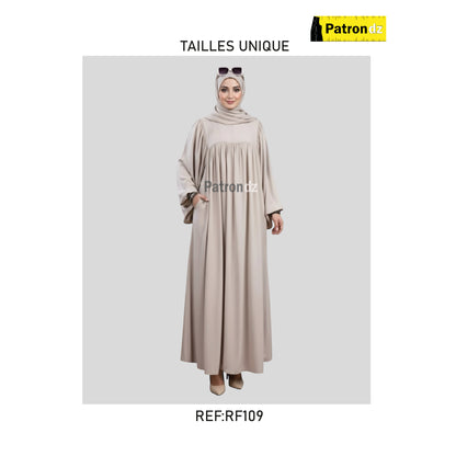 Patron Robe Hijab Fadfad avec deux manches différentes - TAILLE UNIQUE Patron - RF109