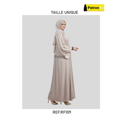 Patron Robe Hijab Fadfad avec deux manches différentes - TAILLE UNIQUE Patron - RF109