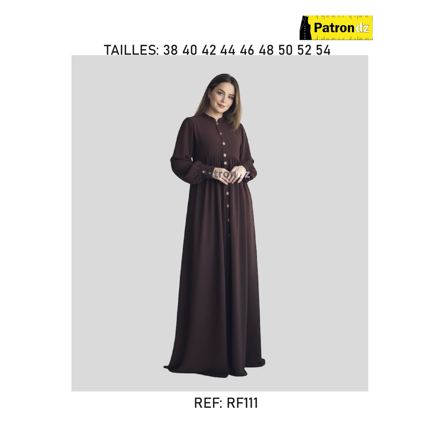Patron Robe Hijab Fadfad - Patron - RF111