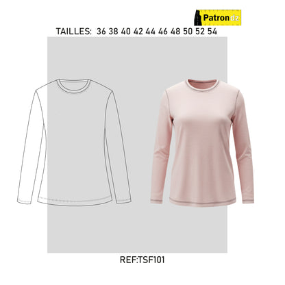 T-shirt à Manche Longue - Patron - TSF101