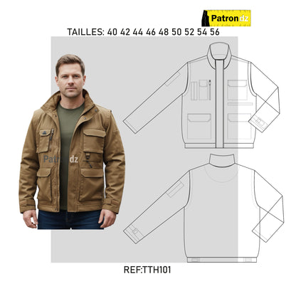 Veste De Travail Homme - Patron - TTH101