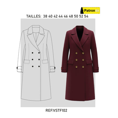 Veste Manteau Femme - Patron - VSTf102