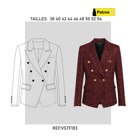 Veste Classique Femme - Patron - VSTF103