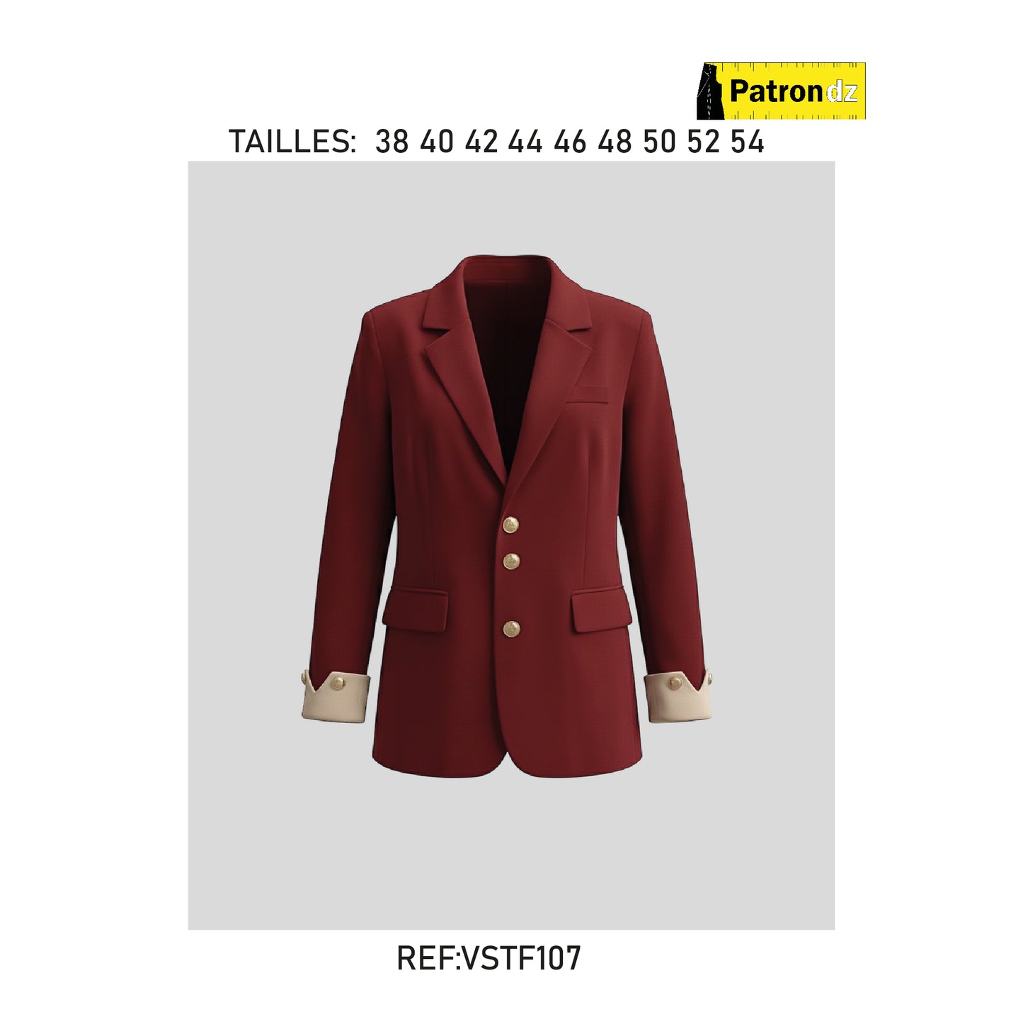 Veste Classique Femme - Patron - VSTF107