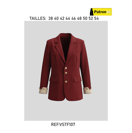 Veste Classique Femme - Patron - VSTF107