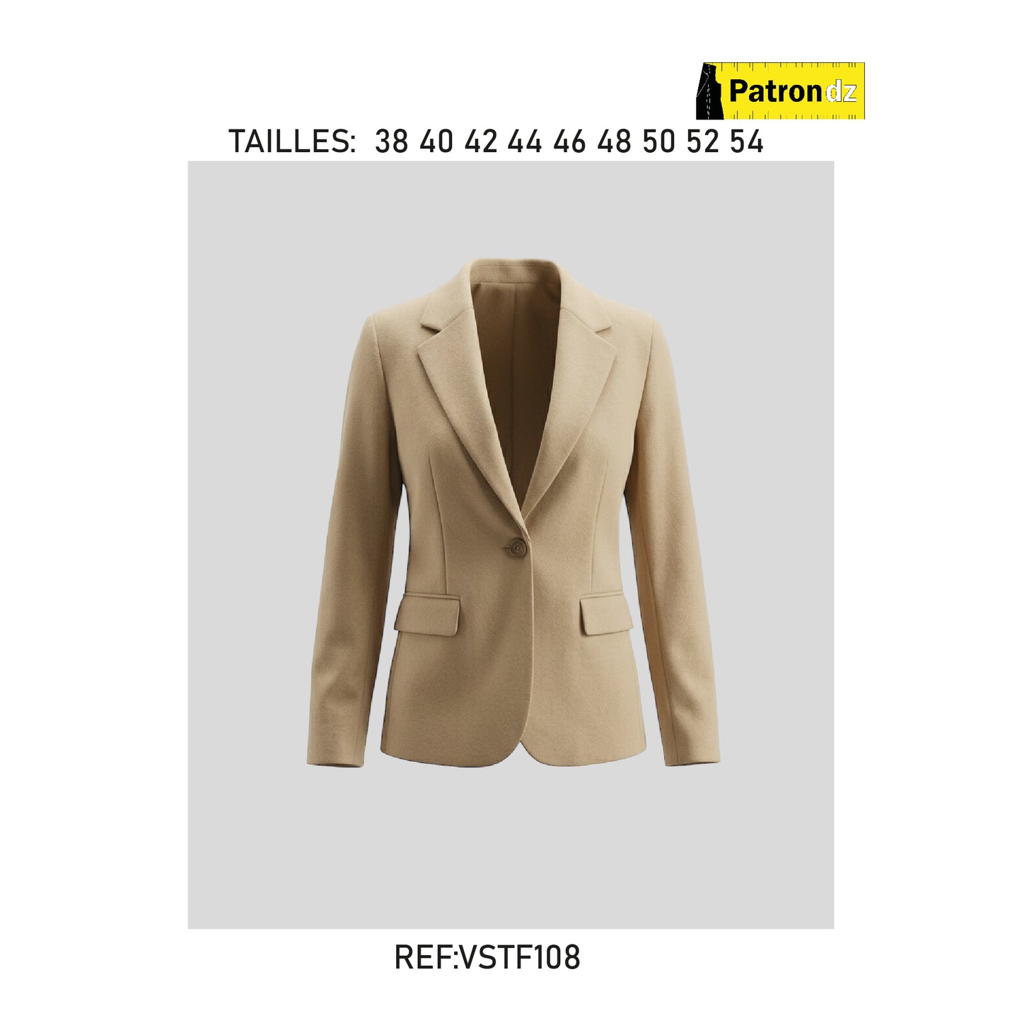 Veste Classique Femme - Patron - VSTF108