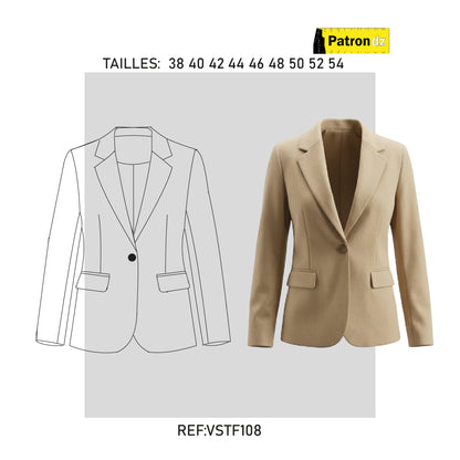 Veste Classique Femme - Patron - VSTF108